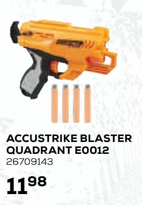 Aanbiedingen Accustrike blaster quadrant e0012 - Hasbro - Geldig van 21/10/2020 tot 08/12/2020 bij Supra Bazar