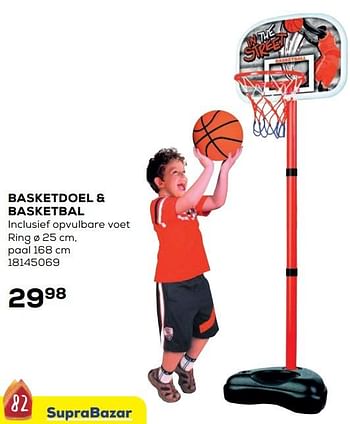 Aanbiedingen Basketdoel + basketbal - Huismerk - Supra Bazar - Geldig van 21/10/2020 tot 08/12/2020 bij Supra Bazar