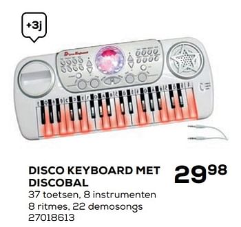 Aanbiedingen Disco keyboard met discobal - Huismerk - Supra Bazar - Geldig van 21/10/2020 tot 08/12/2020 bij Supra Bazar