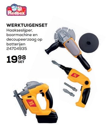 Aanbiedingen Werktuigenset - Redbox - Geldig van 21/10/2020 tot 08/12/2020 bij Supra Bazar