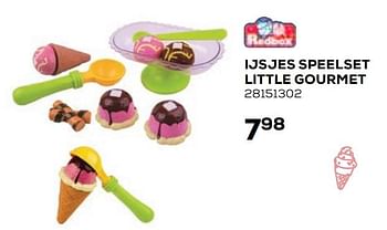 Aanbiedingen Ijsjes speelset little gourmet - Redbox - Geldig van 21/10/2020 tot 08/12/2020 bij Supra Bazar