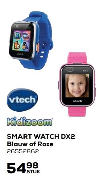 Aanbiedingen Smart watch dx2 blauw of roze - Vtech - Geldig van 21/10/2020 tot 08/12/2020 bij Supra Bazar
