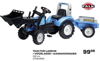 Aanbiedingen Tractor landini + voorlader + aanhangwagen - Falk - Geldig van 21/10/2020 tot 08/12/2020 bij Supra Bazar