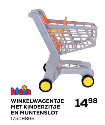 Aanbiedingen Winkelwagentje met kinderzitje en muntenslot - Theo Klein - Geldig van 21/10/2020 tot 08/12/2020 bij Supra Bazar