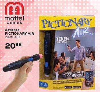 Aanbiedingen Actiespel pictionary air - Mattel - Geldig van 21/10/2020 tot 08/12/2020 bij Supra Bazar