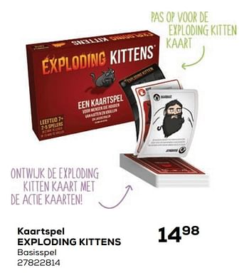 Aanbiedingen Kaartspel exploding kittens - Asmodee - Geldig van 21/10/2020 tot 08/12/2020 bij Supra Bazar
