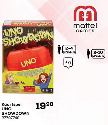 Aanbiedingen Kaartspel uno showdown - Mattel - Geldig van 21/10/2020 tot 08/12/2020 bij Supra Bazar