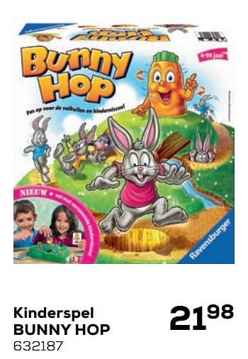Aanbiedingen Kinderspel bunny hop - Ravensburger - Geldig van 21/10/2020 tot 08/12/2020 bij Supra Bazar