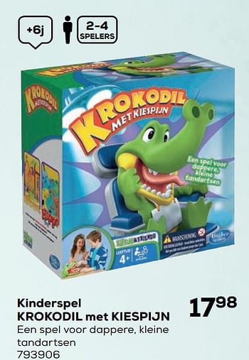 Aanbiedingen Kinderspel krokodil met kiespijn - Hasbro - Geldig van 21/10/2020 tot 08/12/2020 bij Supra Bazar