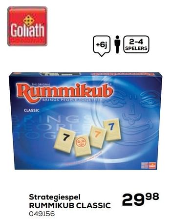 Aanbiedingen Strategiespel rummikub classic - Goliath - Geldig van 21/10/2020 tot 08/12/2020 bij Supra Bazar