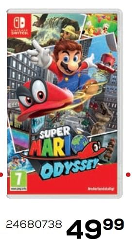 Aanbiedingen Super mario odyssey - Nintendo - Geldig van 21/10/2020 tot 08/12/2020 bij Supra Bazar