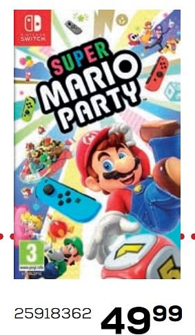 Aanbiedingen Super mario party - Nintendo - Geldig van 21/10/2020 tot 08/12/2020 bij Supra Bazar