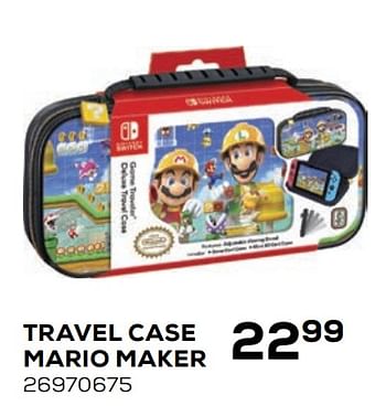 Aanbiedingen Travel case mario maker - Nintendo - Geldig van 21/10/2020 tot 08/12/2020 bij Supra Bazar
