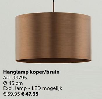 Aanbiedingen Hanglamp koper-bruin - Geldig van 03/11/2020 tot 30/11/2020 bij Zelfbouwmarkt