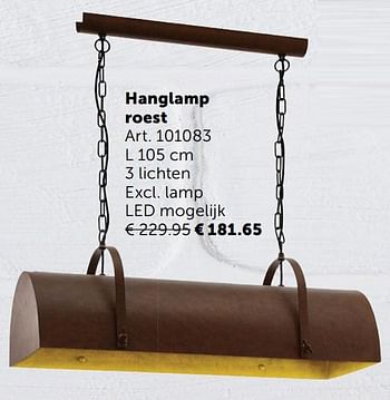 Aanbiedingen Hanglamp roest - Geldig van 03/11/2020 tot 30/11/2020 bij Zelfbouwmarkt