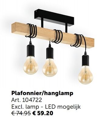 Aanbiedingen Plafonnier-hanglamp - Geldig van 03/11/2020 tot 30/11/2020 bij Zelfbouwmarkt