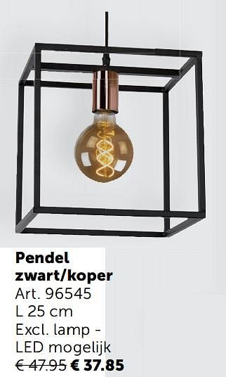 Aanbiedingen Pendel zwart-koper - Geldig van 03/11/2020 tot 30/11/2020 bij Zelfbouwmarkt