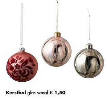 Aanbiedingen Kerstbal glas - Huismerk - Multi Bazar - Geldig van 02/11/2020 tot 30/11/2020 bij Multi Bazar