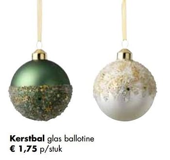 Aanbiedingen Kerstbal glas ballotine - Huismerk - Multi Bazar - Geldig van 02/11/2020 tot 30/11/2020 bij Multi Bazar
