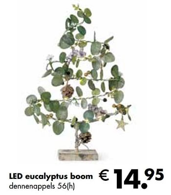 Aanbiedingen Led eucalyptus boom dennenappels - Huismerk - Multi Bazar - Geldig van 02/11/2020 tot 30/11/2020 bij Multi Bazar