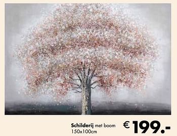 Aanbiedingen Schilderij met boom - Huismerk - Multi Bazar - Geldig van 02/11/2020 tot 30/11/2020 bij Multi Bazar