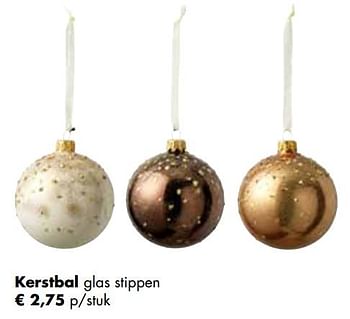 Aanbiedingen Kerstbal glas stippen - Huismerk - Multi Bazar - Geldig van 02/11/2020 tot 30/11/2020 bij Multi Bazar