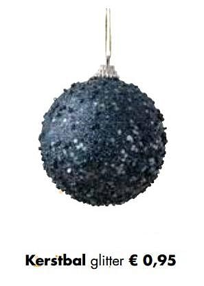 Aanbiedingen Kerstbal glitter - Huismerk - Multi Bazar - Geldig van 02/11/2020 tot 30/11/2020 bij Multi Bazar