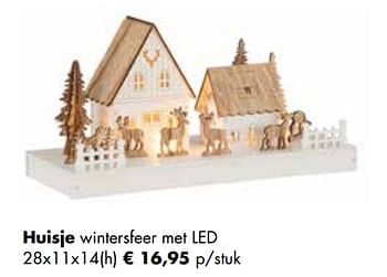 Aanbiedingen Huisje wintersfeer met led - Huismerk - Multi Bazar - Geldig van 02/11/2020 tot 30/11/2020 bij Multi Bazar