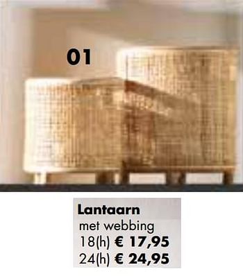 Aanbiedingen Lantaarn met webbing - Huismerk - Multi Bazar - Geldig van 02/11/2020 tot 30/11/2020 bij Multi Bazar