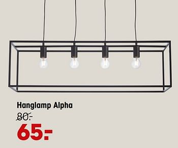 Aanbiedingen Hanglamp alpha - Huismerk - Kwantum - Geldig van 02/11/2020 tot 08/11/2020 bij Kwantum