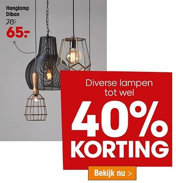 Aanbiedingen Hanglamp diban - Huismerk - Kwantum - Geldig van 02/11/2020 tot 08/11/2020 bij Kwantum