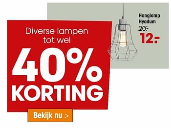 Aanbiedingen Hanglamp hyadum - Huismerk - Kwantum - Geldig van 02/11/2020 tot 08/11/2020 bij Kwantum