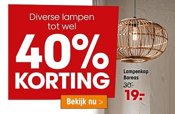 Aanbiedingen Lampenkap boreas - Huismerk - Kwantum - Geldig van 02/11/2020 tot 08/11/2020 bij Kwantum