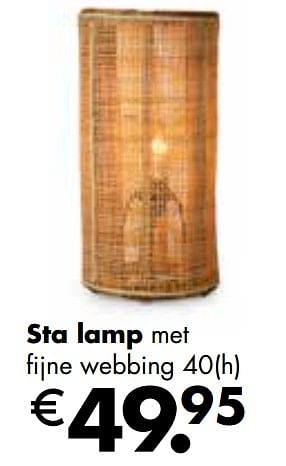 Aanbiedingen Sta lamp met fijne webbing - Huismerk - Multi Bazar - Geldig van 02/11/2020 tot 30/11/2020 bij Multi Bazar