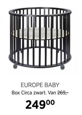 Aanbiedingen Europe baby box circa zwart - Europe baby - Geldig van 20/10/2020 tot 16/11/2020 bij Babypark