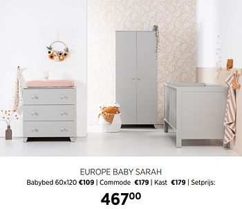 Aanbiedingen Europe baby sarah - Europe baby - Geldig van 20/10/2020 tot 16/11/2020 bij Babypark