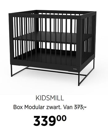 Aanbiedingen Kidsmill box modular zwart - Kidsmill - Geldig van 20/10/2020 tot 16/11/2020 bij Babypark