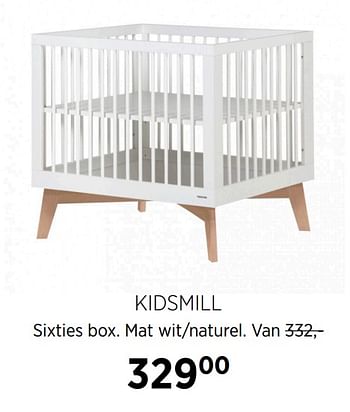 Aanbiedingen Kidsmill sixties box. mat wit-naturel - Kidsmill - Geldig van 20/10/2020 tot 16/11/2020 bij Babypark