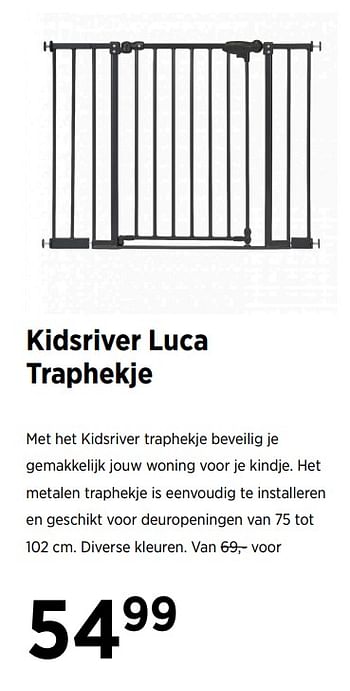 Aanbiedingen Kidsriver luca traphekje - Kidsriver - Geldig van 20/10/2020 tot 16/11/2020 bij Babypark