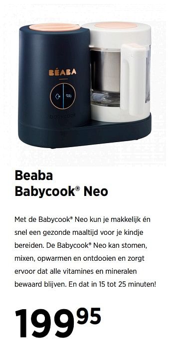 Aanbiedingen Beaba babycook neo - Beaba - Geldig van 20/10/2020 tot 16/11/2020 bij Babypark