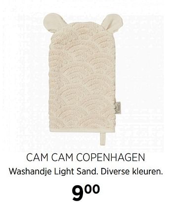 Aanbiedingen Cam cam copenhagen washandje light sand - Cam Cam  - Geldig van 20/10/2020 tot 16/11/2020 bij Babypark