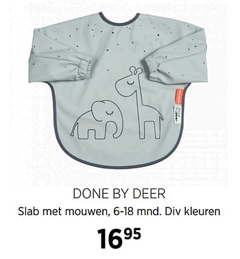 Aanbiedingen Done by deer slab met mouwen - Done by Deer - Geldig van 20/10/2020 tot 16/11/2020 bij Babypark