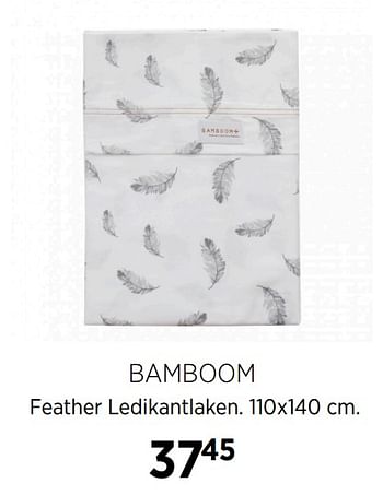 Aanbiedingen Bamboom feather ledikantlaken - Bamboom - Geldig van 20/10/2020 tot 16/11/2020 bij Babypark