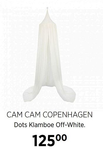 Aanbiedingen Cam cam copenhagen dots klamboe off-white - Cam Cam  - Geldig van 20/10/2020 tot 16/11/2020 bij Babypark