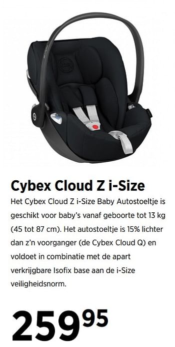 Aanbiedingen Cybex cloud z i-size - Cybex - Geldig van 20/10/2020 tot 16/11/2020 bij Babypark
