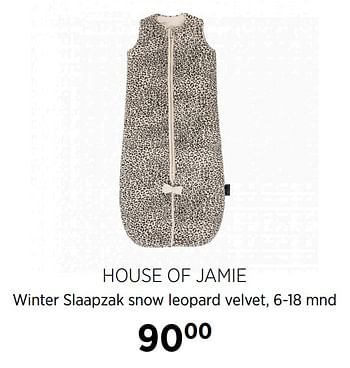 Aanbiedingen House of jamie winter slaapzak snow leopard velvet - House of Jamie - Geldig van 20/10/2020 tot 16/11/2020 bij Babypark