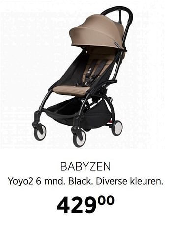 Aanbiedingen Babyzen yoyo2 6 mnd black diverse kleuren - Babyzen - Geldig van 20/10/2020 tot 16/11/2020 bij Babypark