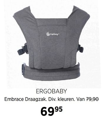 Aanbiedingen Ergobaby embrace draagzak div kleuren - ERGObaby - Geldig van 20/10/2020 tot 16/11/2020 bij Babypark