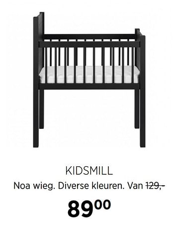 Aanbiedingen Kidsmill noa wieg diverse kleuren - Kidsmill - Geldig van 20/10/2020 tot 16/11/2020 bij Babypark