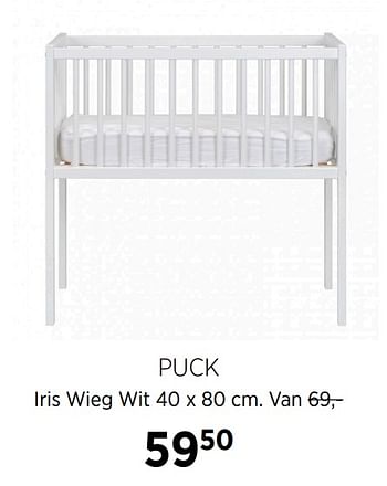 Aanbiedingen Puck iris wieg wit - Puck - Geldig van 20/10/2020 tot 16/11/2020 bij Babypark